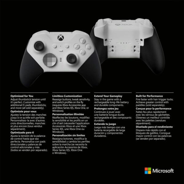 Xbox Elite Wireless Controller Series 2 Core – White (Renewed Premium)