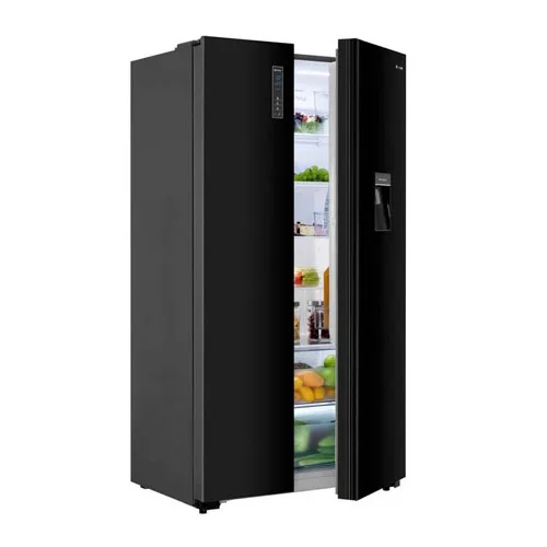Hisense Fridge 549L Non frost Side by Side Black with Water Dispenser REF668DR